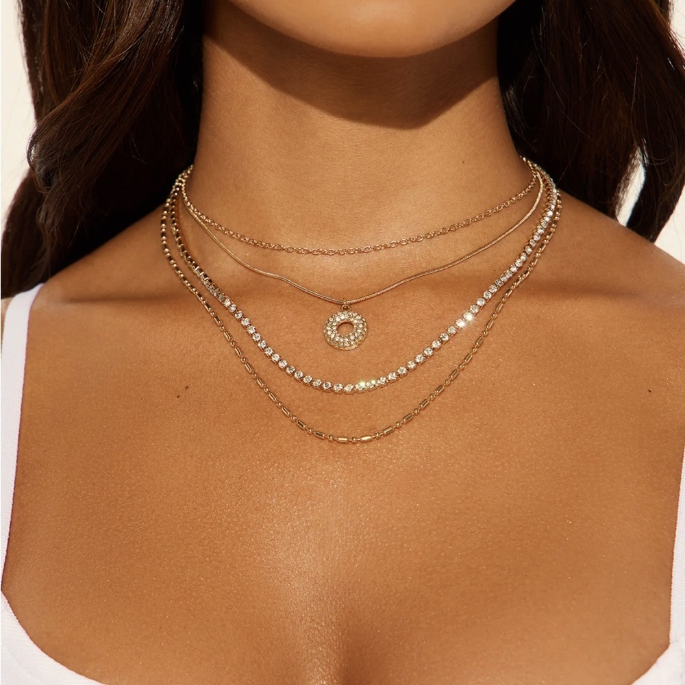 Open Aura Layered Necklace NEW 🏷️